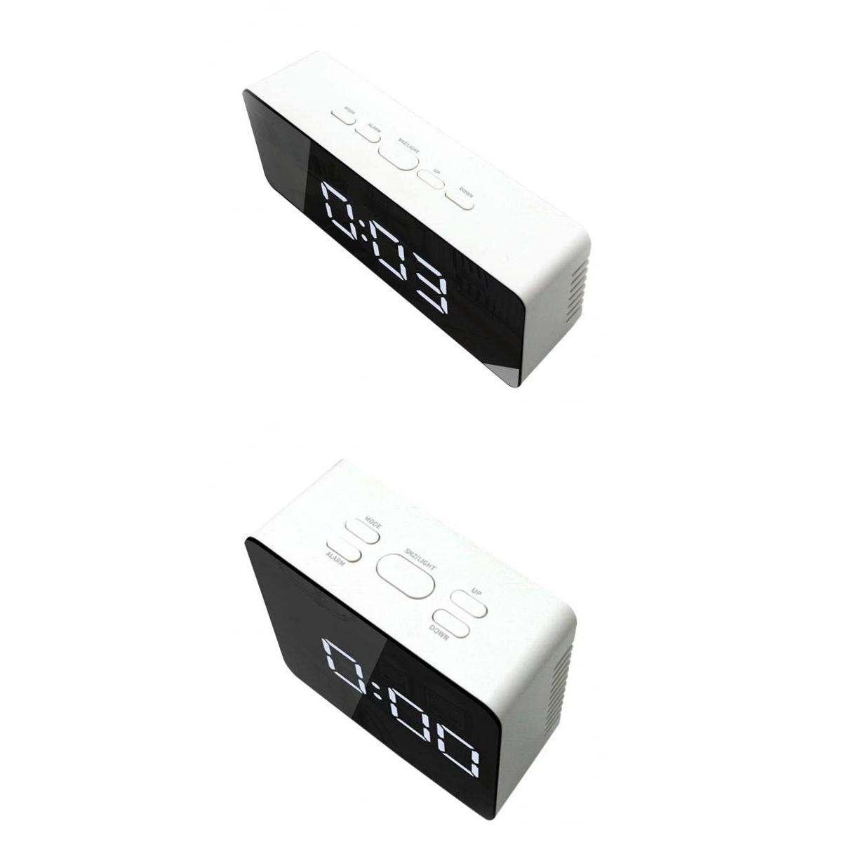 Maxbell Maxbell Rectangle + Square Digital LED Alarm Clock Temperature USB/AAA Snooze Clock