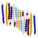 Maxbell Maxbell Montessori 20pcs Beads Bars 1-10 Numbers Kid Decimal System Learning Maths