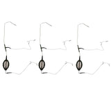 Maxbell 3pcs Fishing Baits Cage with 2 Line Hooks, Carp Feeder Fishing Accessories, 50g 60g 70g - Aladdin Shoppers