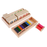 Maxbell Maxbell Montessori Mathematics Wooden Number Cards 1-3000 + Color Box Set