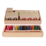 Maxbell Maxbell Montessori Mathematics Wooden Number Cards 1-3000 + Color Box Set