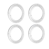 4 Pieces 16inch Aluminum Alloy Round Rotating Turntable Bearing Table Silver