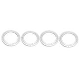 4 Pieces 16inch Aluminum Alloy Round Rotating Turntable Bearing Table Silver