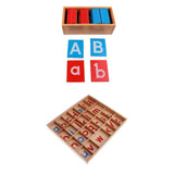 2 Set Montessori Movable Alphabets Box Letters Wooden for Children Education