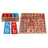 2 Set Montessori Movable Alphabets Box Letters Wooden for Children Education