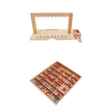 Maxbell Kids Movable Alphabets Box Letters + 1-9 Beads Bar Hanging Frame Toys Gifts