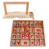 Maxbell Kids Movable Alphabets Box Letters + 1-9 Beads Bar Hanging Frame Toys Gifts