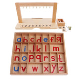 Maxbell Kids Movable Alphabets Box Letters + 1-9 Beads Bar Hanging Frame Toys Gifts
