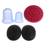 Maxbell Maxbell Silicone Anti Cellulite Vacuum Cups Body SPA Massage Brush Basalt Stone Set