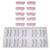 Maxbell 10 Pairs False Eyelashes+5 Pairs Silicone Eyelash Perming Curler Shield Pads