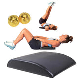 Maxbell Maxbell 2Pc 4.5cm Yoga Spikey Massage Gym Ball + Ab Mat Abdominal Sit Up Support Pad