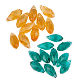 Maxbell Maxbell 20pcs Faceted Teardrop Glass Beads Loose DIY Jewelry Making Crafts Supplies