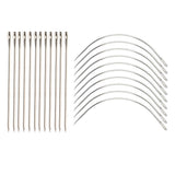 Maxbell Maxbell 24Piece C & I Shape Hair Extension Supplies Weaving Weft Pulling Hook Needle