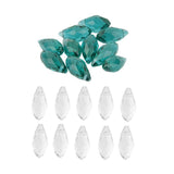 Maxbell Maxbell 20pcs Teardrop Glass Faceted Beads Loose Jewelry Making DIY Crafts Supplies