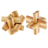2 Pieces Wooden Kongming Lock Luban Lock Puzzle Toys for Kids Toys