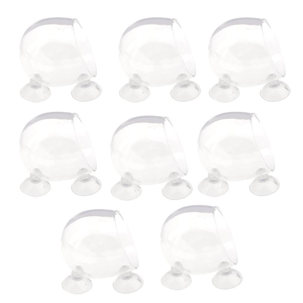 Maxbell Maxbell 8Pcs Aquatic Plant Crystal Pot Aquarium Plant Glass Cup For Aquarium
