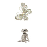 Maxbell 2PsWomen Fashion Animal Brooch Pins Insect Breastpins Wedding Jewelry Silver - Aladdin Shoppers