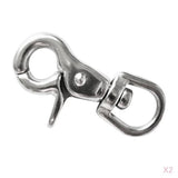 Maxbell 2 Piece Stainless Steel Swivel Lobster Clasp Clip Snap Hook Bag Pet Lanyard