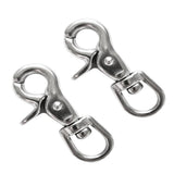 Maxbell 2 Piece Stainless Steel Swivel Lobster Clasp Clip Snap Hook Bag Pet Lanyard