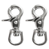Maxbell 2 Piece Stainless Steel Swivel Lobster Clasp Clip Snap Hook Bag Pet Lanyard