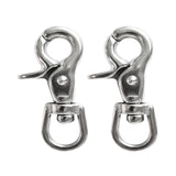 Maxbell 2 Piece Stainless Steel Swivel Lobster Clasp Clip Snap Hook Bag Pet Lanyard