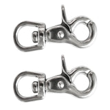 Maxbell 2 Piece Stainless Steel Swivel Lobster Clasp Clip Snap Hook Bag Pet Lanyard