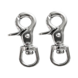 Maxbell 2 Piece Stainless Steel Swivel Lobster Clasp Clip Snap Hook Bag Pet Lanyard