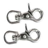 Maxbell 2 Piece Stainless Steel Swivel Lobster Clasp Clip Snap Hook Bag Pet Lanyard