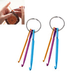 Maxbell 2 Set 3 Sizes Mixed Single Point Aluminum Crochet Hooks Knitting Needles Set