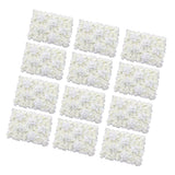Maxbell 12 Pieces Artificial Rose Hydrangea Flower Wall Panels Wedding Decor Cream