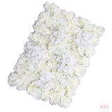 Maxbell 20 Pieces Artificial Rose Hydrangea Flower Wall Panels Wedding Decor Cream