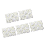 Maxbell 5 Pieces Artificial Rose Hydrangea Flower Wall Panels Wedding Decor Cream