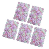 Maxbell 5 Pieces Artificial Flower Wall Panels Wedding Venue Decor Pink White