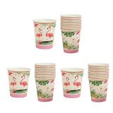 Maxbell 30pcs Tropical Flamingo Paper Disposable Cups Birthday Party Tableware Decor