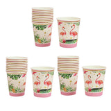 Maxbell 30pcs Tropical Flamingo Paper Disposable Cups Birthday Party Tableware Decor