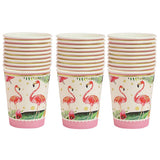 Maxbell 30pcs Tropical Flamingo Paper Disposable Cups Birthday Party Tableware Decor