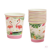 Maxbell 30pcs Tropical Flamingo Paper Disposable Cups Birthday Party Tableware Decor