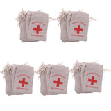 Maxbell 50pcs Hangover Kit Bags Bachelorette Party First Aid Bags Muslin Favors Bag