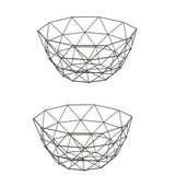 Maxbell 2Pcs Wire Fruit Basket Bowl Food Serving Dish Candy Biscuit Snack Tray Black - Aladdin Shoppers