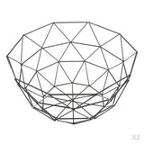 Maxbell 2Pcs Wire Fruit Basket Bowl Food Serving Dish Candy Biscuit Snack Tray Black - Aladdin Shoppers