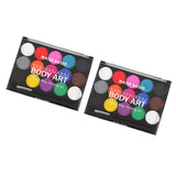 Maxbell 2 Sets 15 Colors Non-toxic Face Body Painting Halloween Fancy Party Art Kits