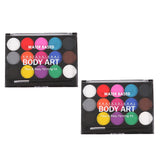 Maxbell 2 Sets 15 Colors Non-toxic Face Body Painting Halloween Fancy Party Art Kits