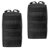 Maxbell 2 Pack MOLLE Gear Pouches Small Tactical Pouch Combat Bag Attachments Black