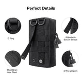 Maxbell 2 Pack MOLLE Gear Pouches Small Tactical Pouch Combat Bag Attachments Black