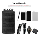 Maxbell 2 Pack MOLLE Gear Pouches Small Tactical Pouch Combat Bag Attachments Black