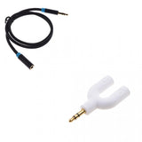 Maxbell 3.5mm Audio Extension Cable+ 3.5mm Audio Splitter Connector for Audio System - Aladdin Shoppers