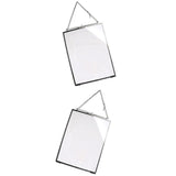 Maxbell 2-Set Metal Glass Picture Photo Frame Holder Retro Portrait Home Decor Gift , 4x6inch