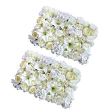 Maxbell 2pcs Artificial Rose Peony Lily Flower Wall Panels Wedding Venue Decor