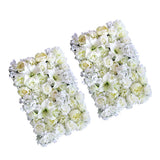 Maxbell 2pcs Artificial Rose Peony Lily Flower Wall Panels Wedding Venue Decor