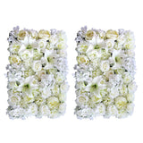 Maxbell 2pcs Artificial Rose Peony Lily Flower Wall Panels Wedding Venue Decor